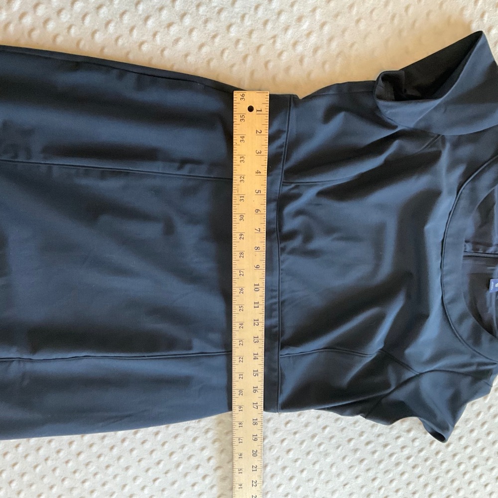 Lands' End Sheath Dress Womens 12 Black Wool Blend Cap Sleeve Career - Picture 4 of 8